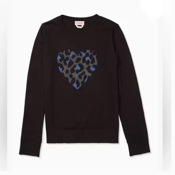 kate spade Sweaters - kate spade Broome Street Leopard Heart Sweater size small